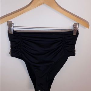 High waisted black retro styled bikini bottom